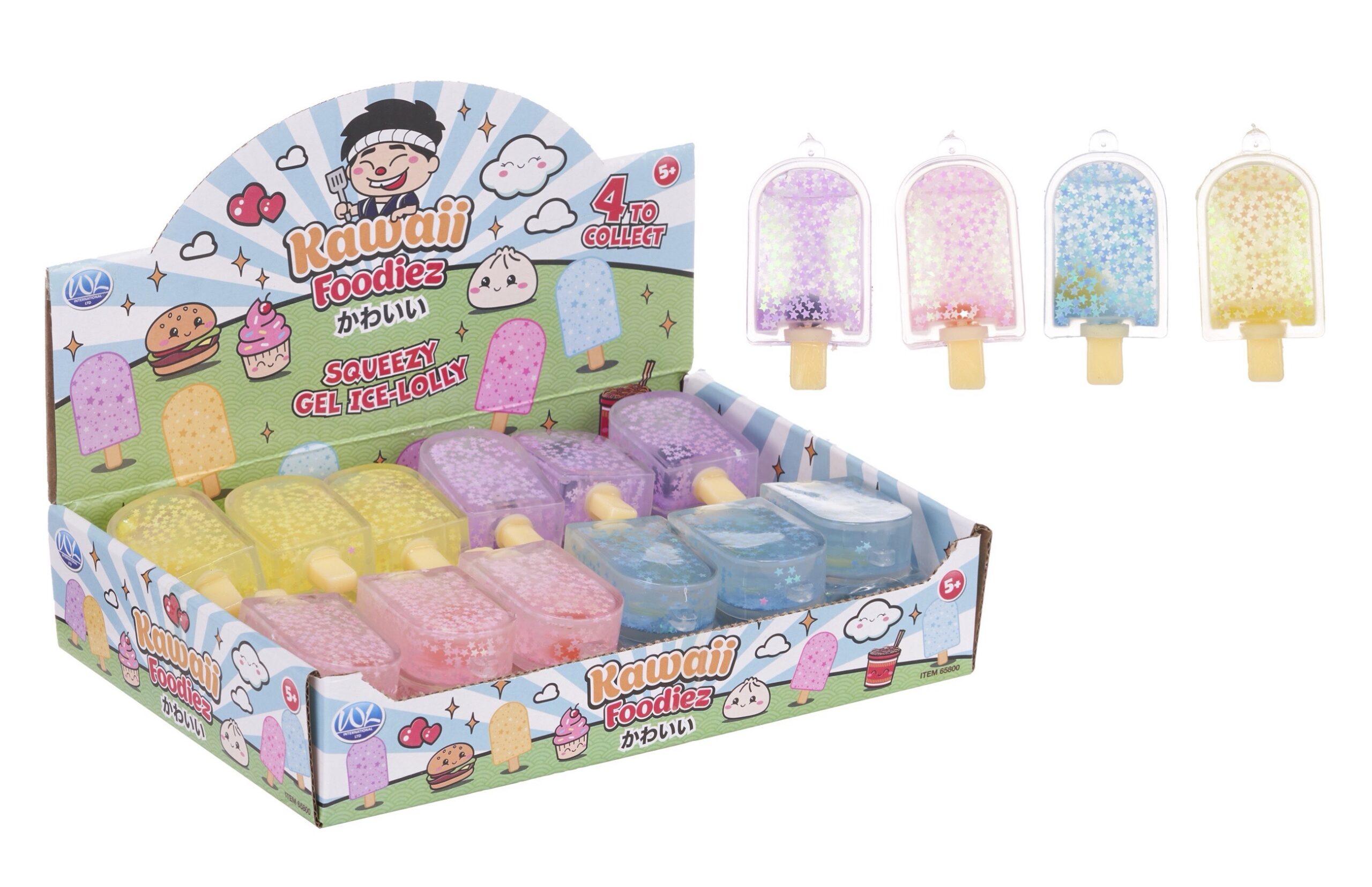KAWAII Foodiez Ghiaccioli Squishy In espo da 24pz 4ass…x288